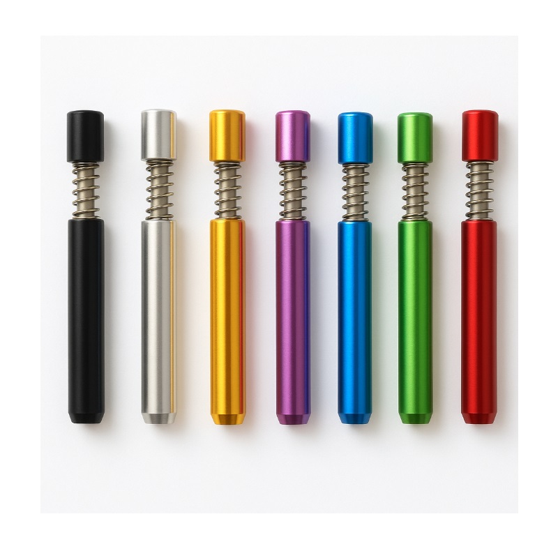 2" Self Eject One Hitter Pipes-Easy Self Cleaning Pipe - Grind in style, smoke through a clean glass pipe.  This is a perfect combo to smoke in style.