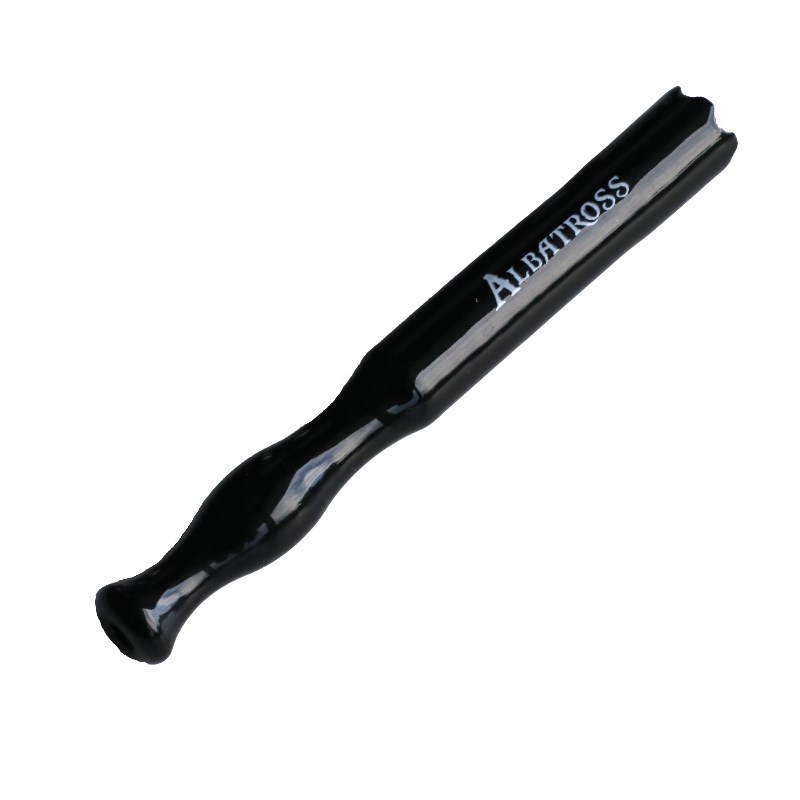 3.5" Black Ceramic Pipe-Albatross-Sturdy Ceramic One Hitter with built in screen - Albatross One Hitter Pipe