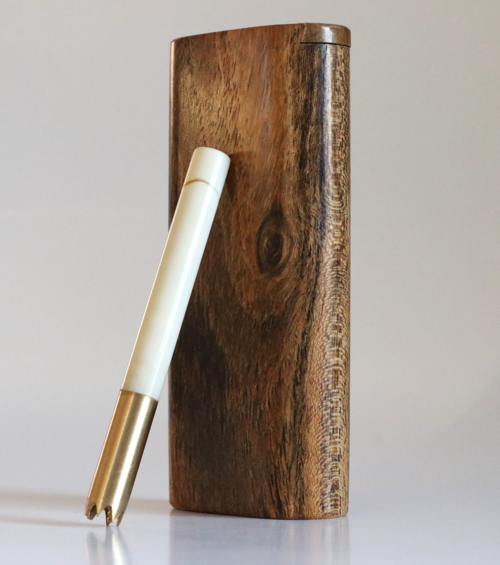 Bocote Wood Dugout & Brass one hitter pipe