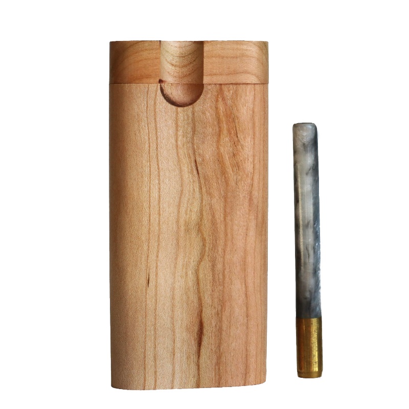 4" Cherry Swivel Lid Dugout & One hitter pipe-American Made by Better Life - Swivel Lid Dugout-Handcrafted by Better Life
