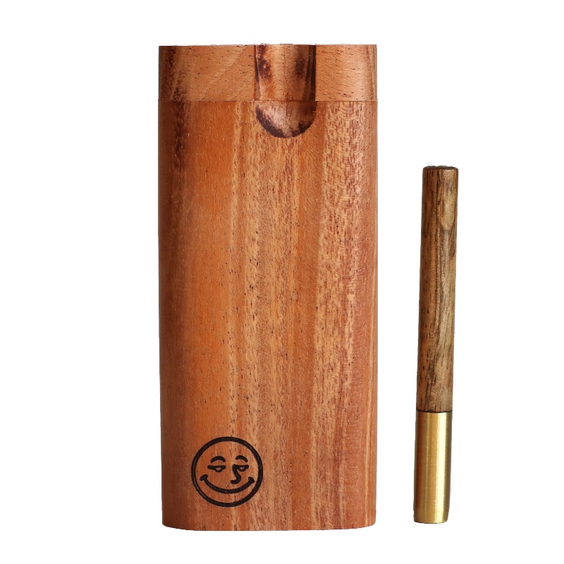 4" Mahogany Swivel Lid Dugout & One hitter pipe-American Made by Better Life - Swivel Lid Dugout-Handcrafted by Better Life