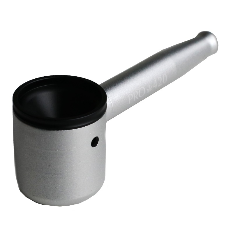 PRO 420 Aluminum Alloy Pipe-Lifetime Use-Large Bowl-4.5" Length-Silver Heavy Duty Smoking Pipe - PRO 420 Aluminum Alloy Pipe