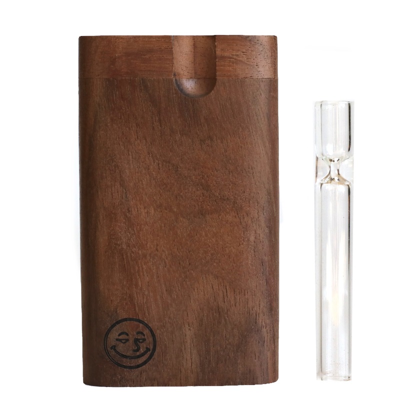 Walnut Wood Big Hitter-Dugout & Glass Pipe-American Crafted Super Size Dugout - Walnut Swivel Lid Dugout by Better Life