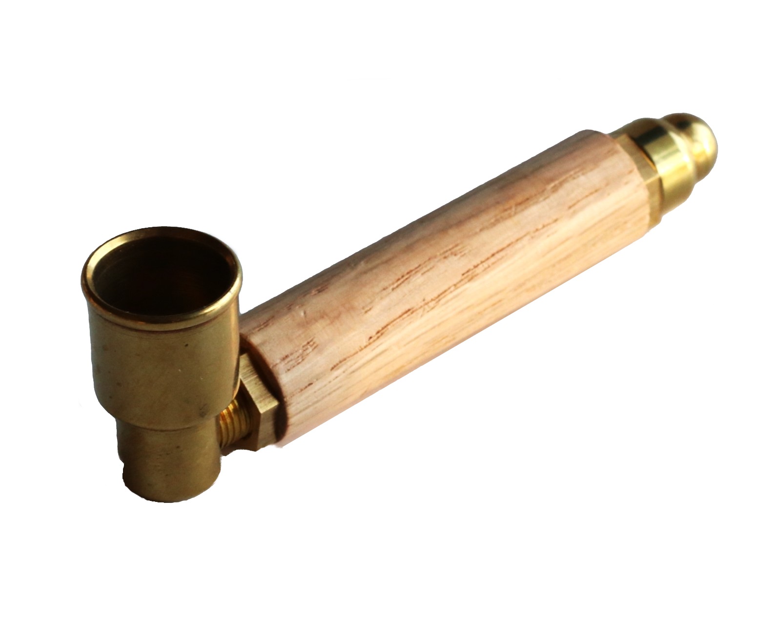 American Hit Squad Wood & Brass Smoking Pipe-American Made-Built to last a lifetime - Brass and Wood Heavy Duty Pipe