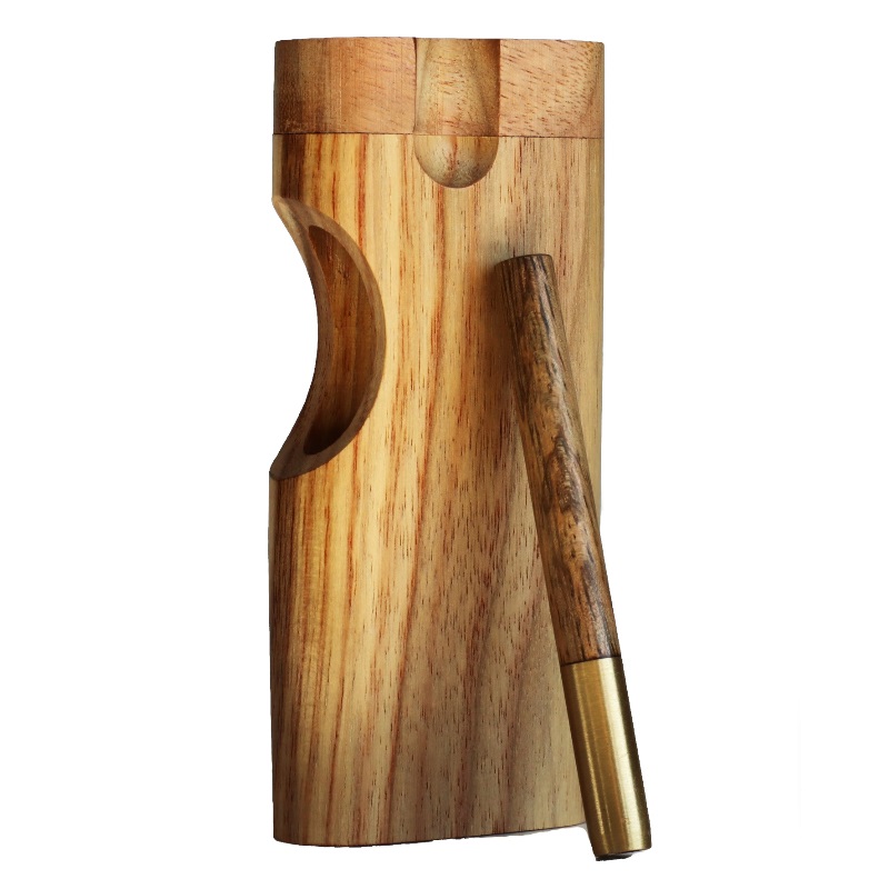 4" Zebra Swivel Lid Dugout & One hitter pipe-American Made by Better Life-Locking Lid - Swivel Lid Cutaway Dugout by Better Life