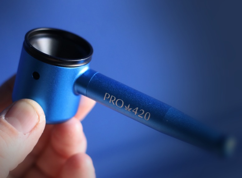 PRO 420 Aluminum Alloy Pipe-Lifetime Use-Large Bowl-4.5" Length-Blue Heavy Duty Smoking Pipe - PRO 420 Aluminum Alloy Cob Pipe