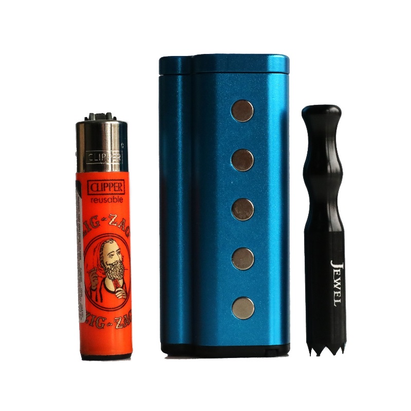 The Pearl- Aluminum Alloy Dugout Stash Box- Built to last a lifetime-BLUE - The Pearl-PRO Dugout 2.0