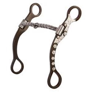 Weaver Snaffle Mouth Show Bit with German Silver Trim