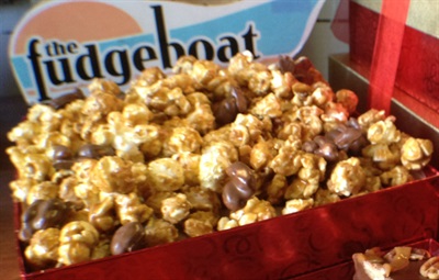 Gourmet Caramel Corn with Chocolate Dipped Nuts