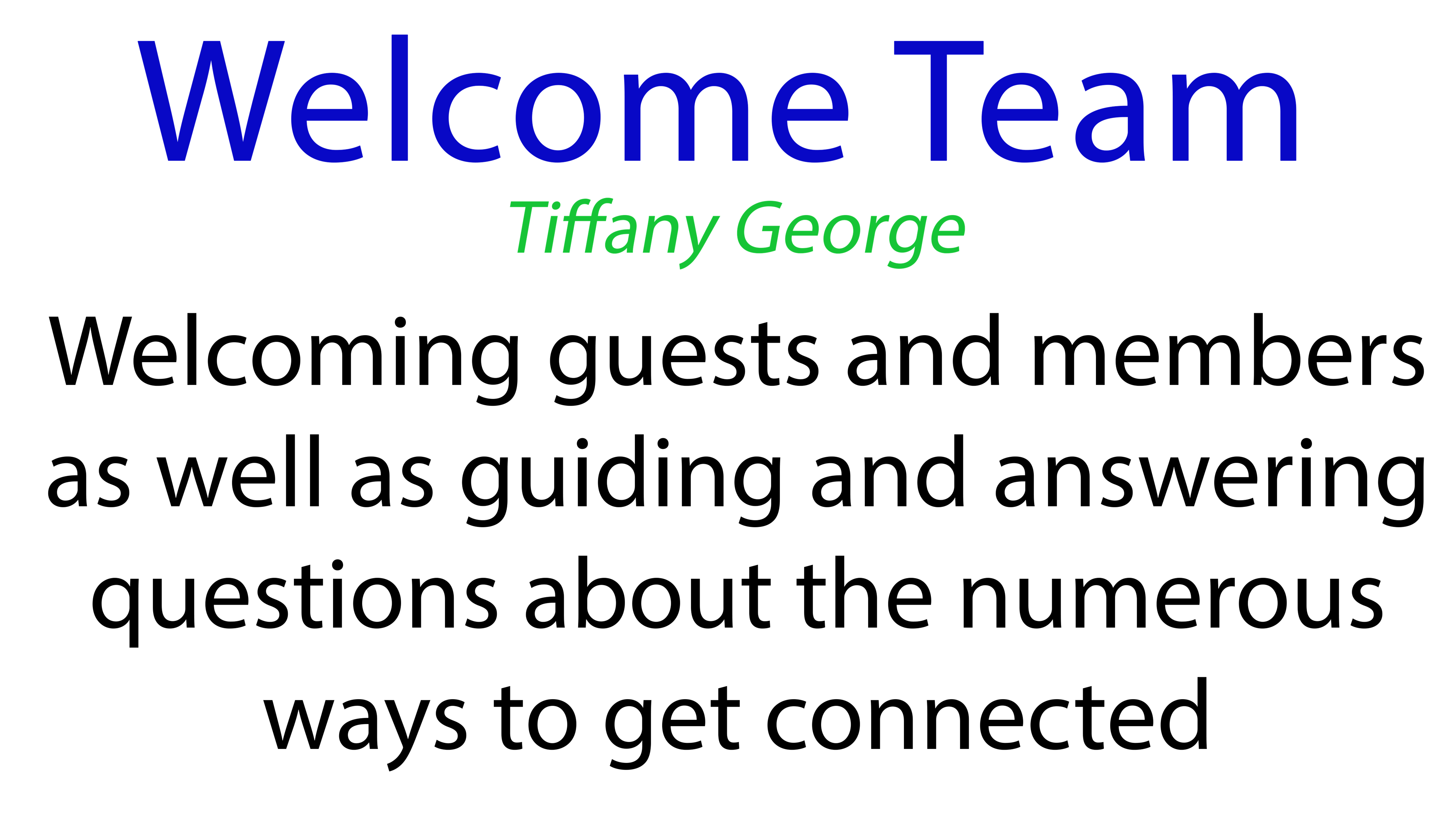 Welcome Team