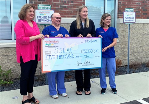 South Shore Community Action Council receive $5,000 grant from  Plymouth Pediatric Associates